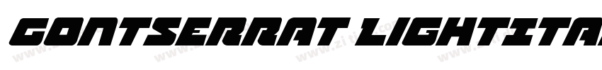 Gontserrat LightItal字体转换